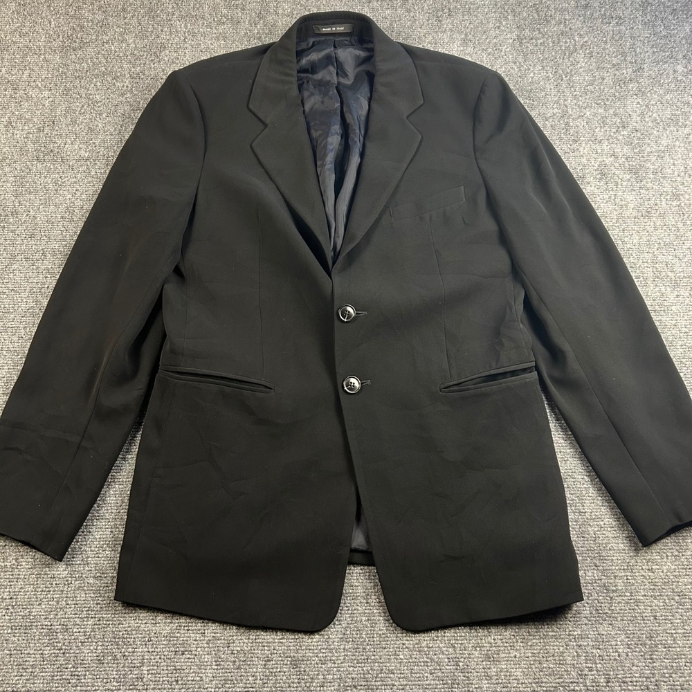 Emporio Armani Jude Line Black Two Button Blazer Jacket Made in Italy Size 42